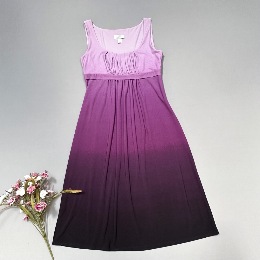 LOFT beautiful purple ombré dress, 4. - Picture 3 of 6